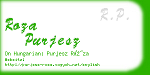 roza purjesz business card